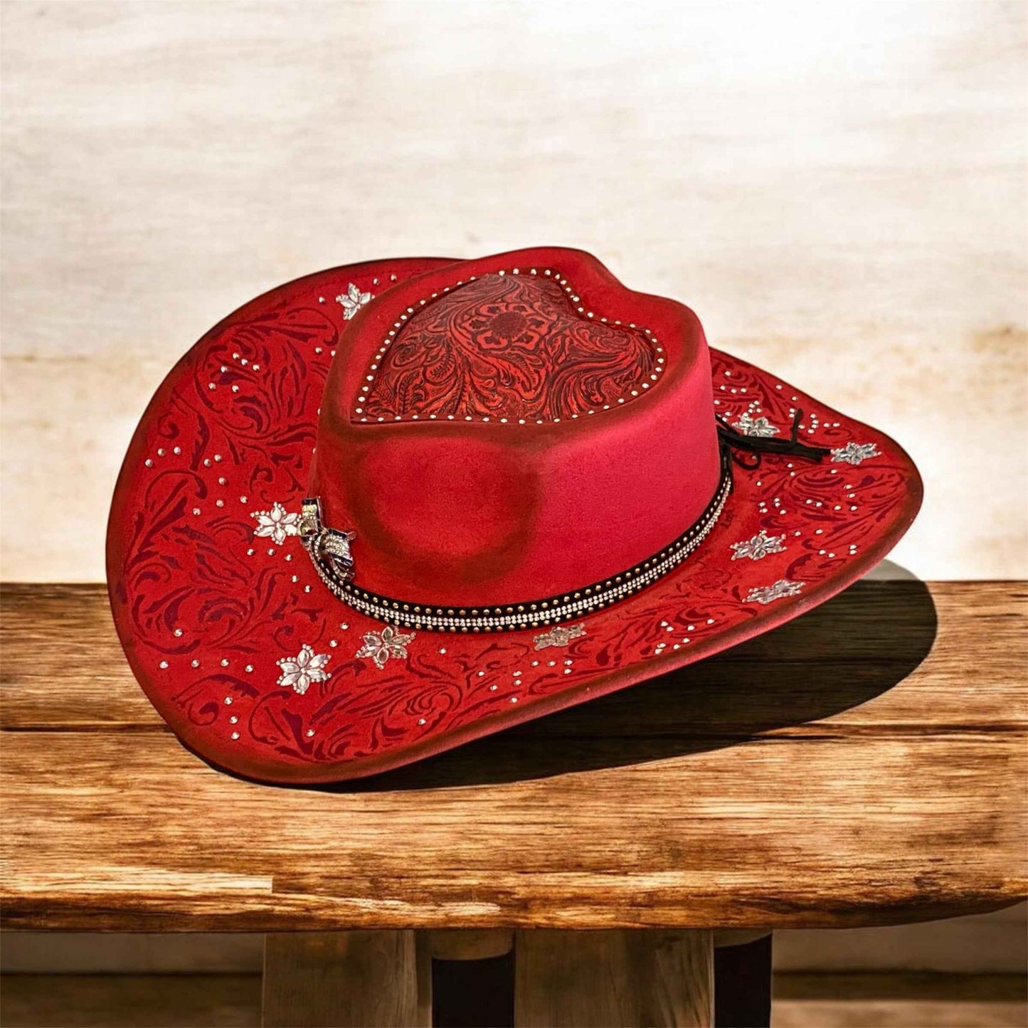 Heart's Desire Deluxe Suedette Custom Cowboy Hat – A Statement of Love and Style
