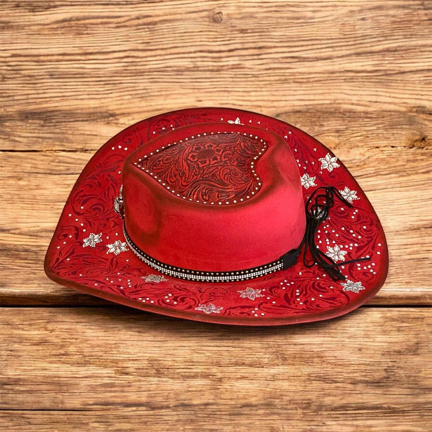 Heart's Desire Deluxe Suedette Custom Cowboy Hat – A Statement of Love and Style