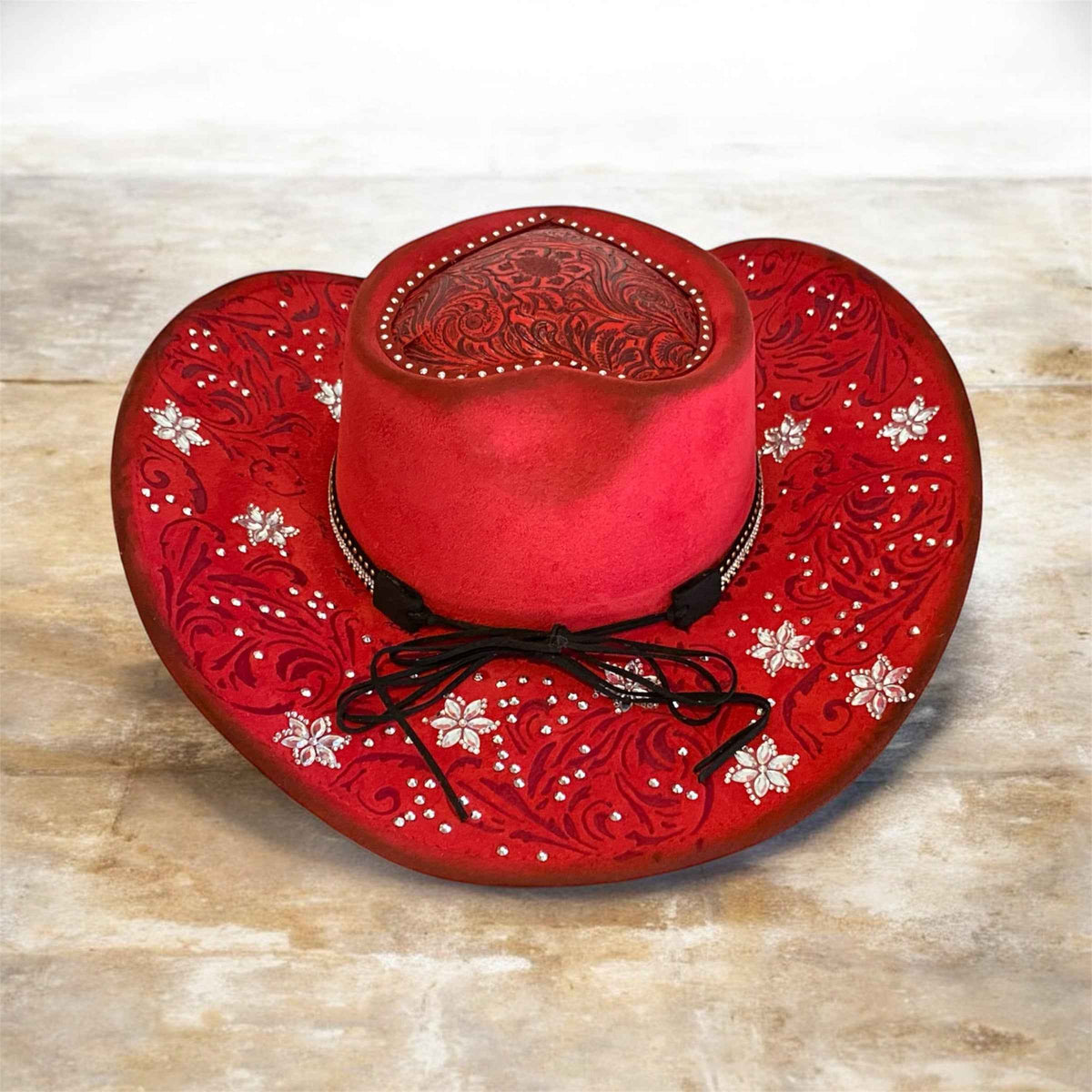 Heart's Desire Deluxe Suedette Custom Cowboy Hat – A Statement of Love and Style