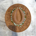 Deluxe Suedette Custom Fedora Hat "On The Vine" Warm Taupe Coloured Vegan Suede