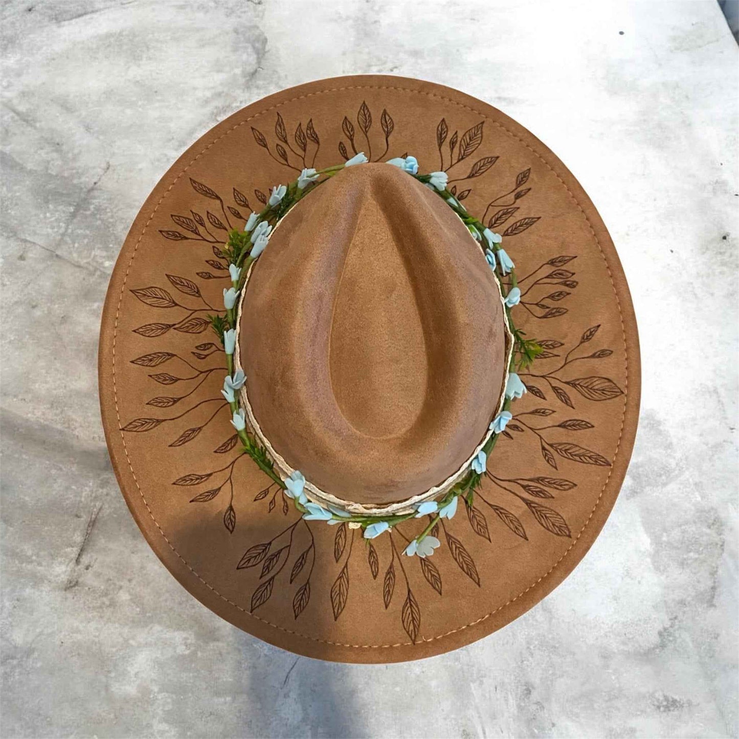 Elevate Your Style with the Deluxe Custom Fedora Hat – On The Vine Edition