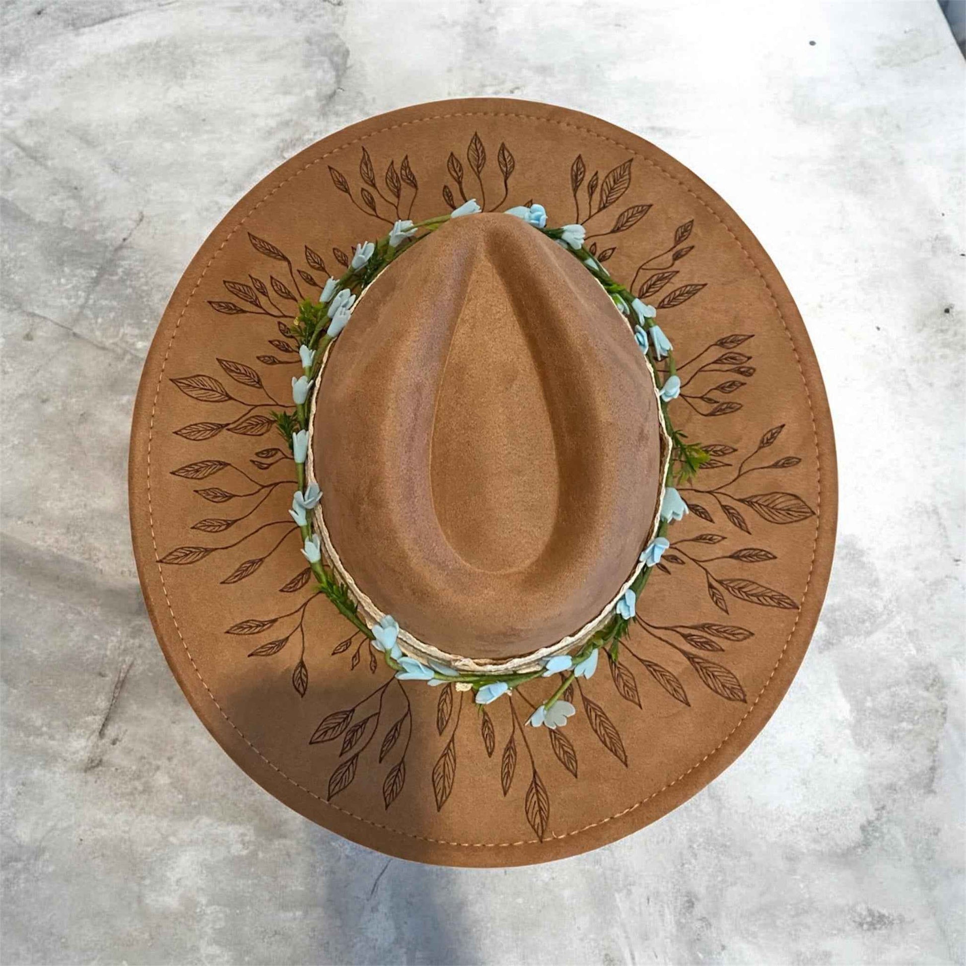 Elevate Your Style with the Deluxe Custom Fedora Hat – On The Vine Edition