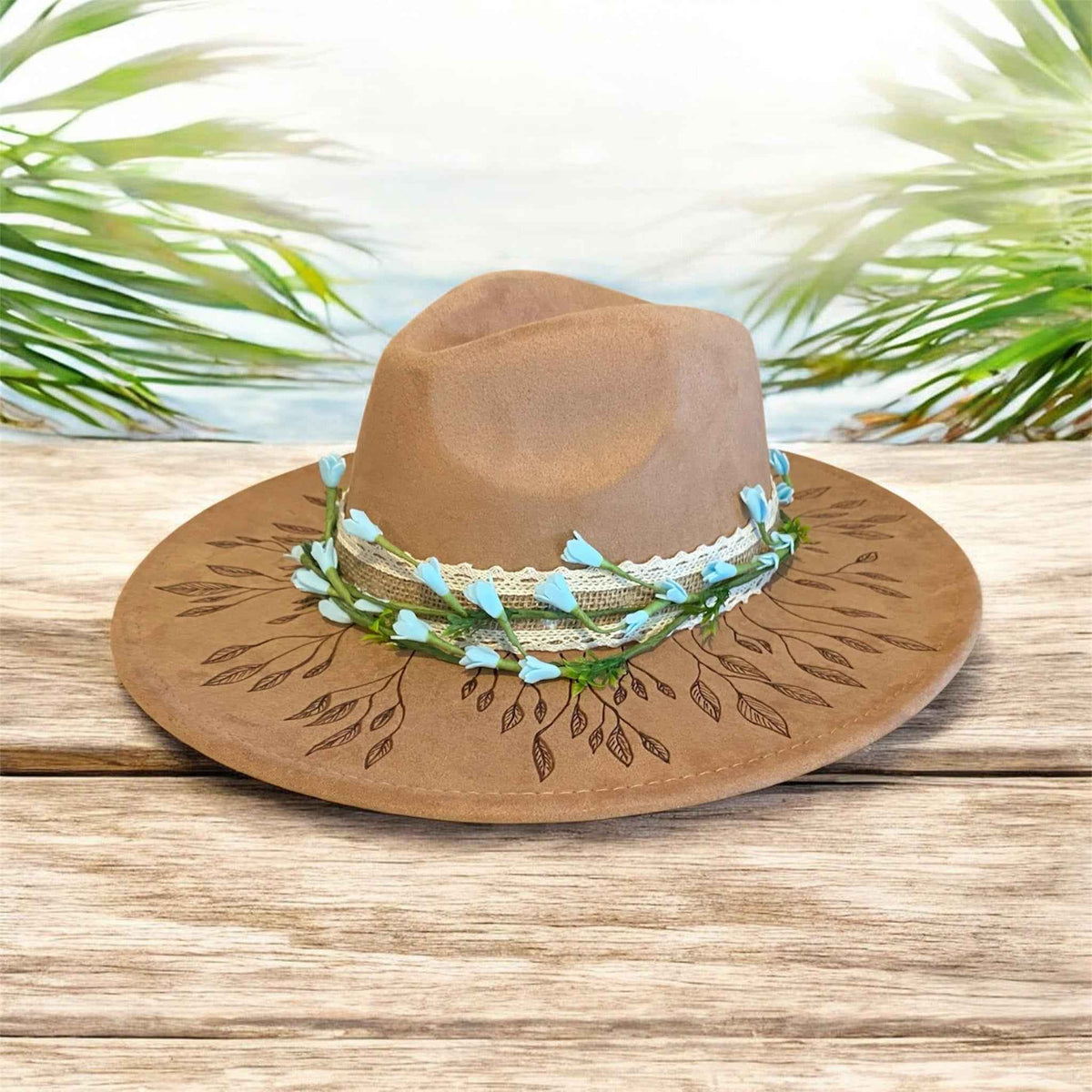 Elevate Your Style with the Deluxe Custom Fedora Hat – On The Vine Edition