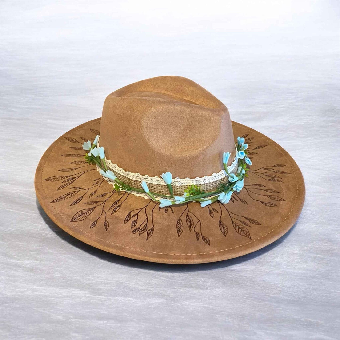 Elevate Your Style with the Deluxe Custom Fedora Hat – On The Vine Edition