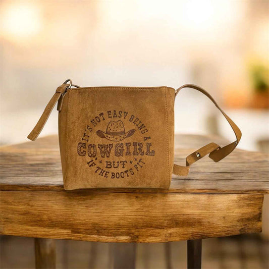 Stylish Festival Bundle 1: Hand-Burned Cowboy Hat & Bag Duo
