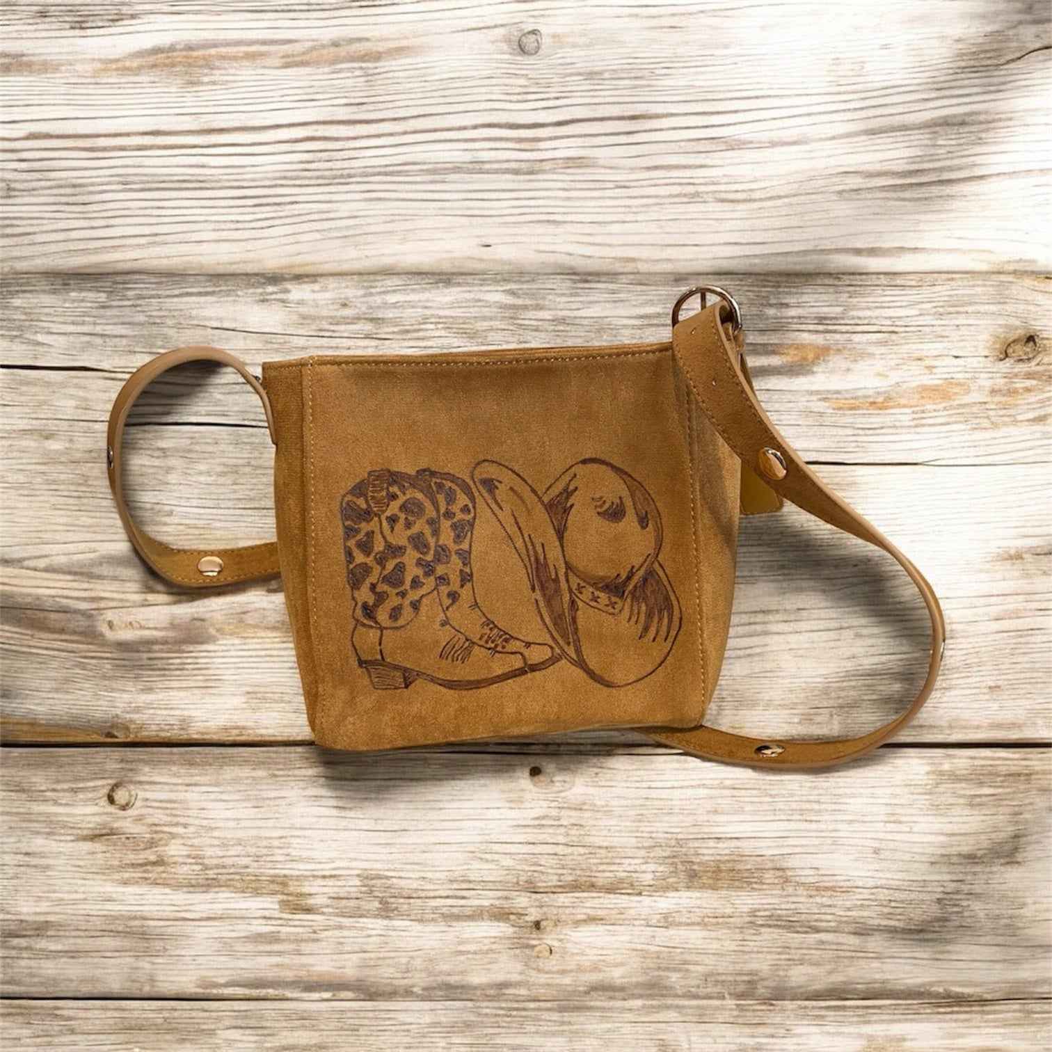 Custom Suedette Shoulder Bag – Stylish Touch for Cowgirls
