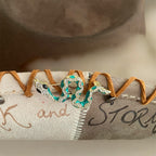 Vegan Suede Custom Cowboy Hat "Rhinestones & Rivets" Multicolour, one of a kind