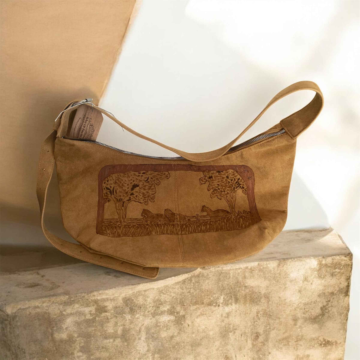Custom Suedette Shoulder Bag - Embrace Comfort with a Touch of Country Charm