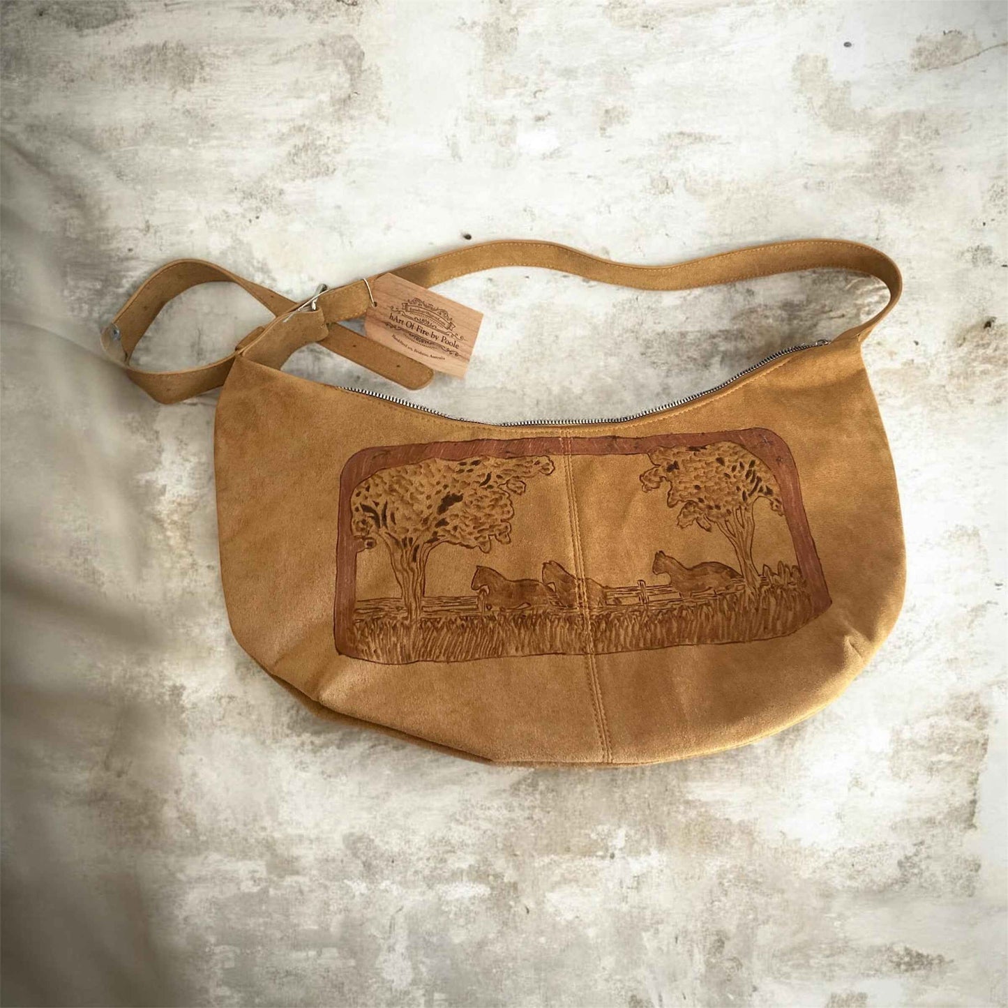 Custom Suedette Shoulder Bag - Embrace Comfort with a Touch of Country Charm