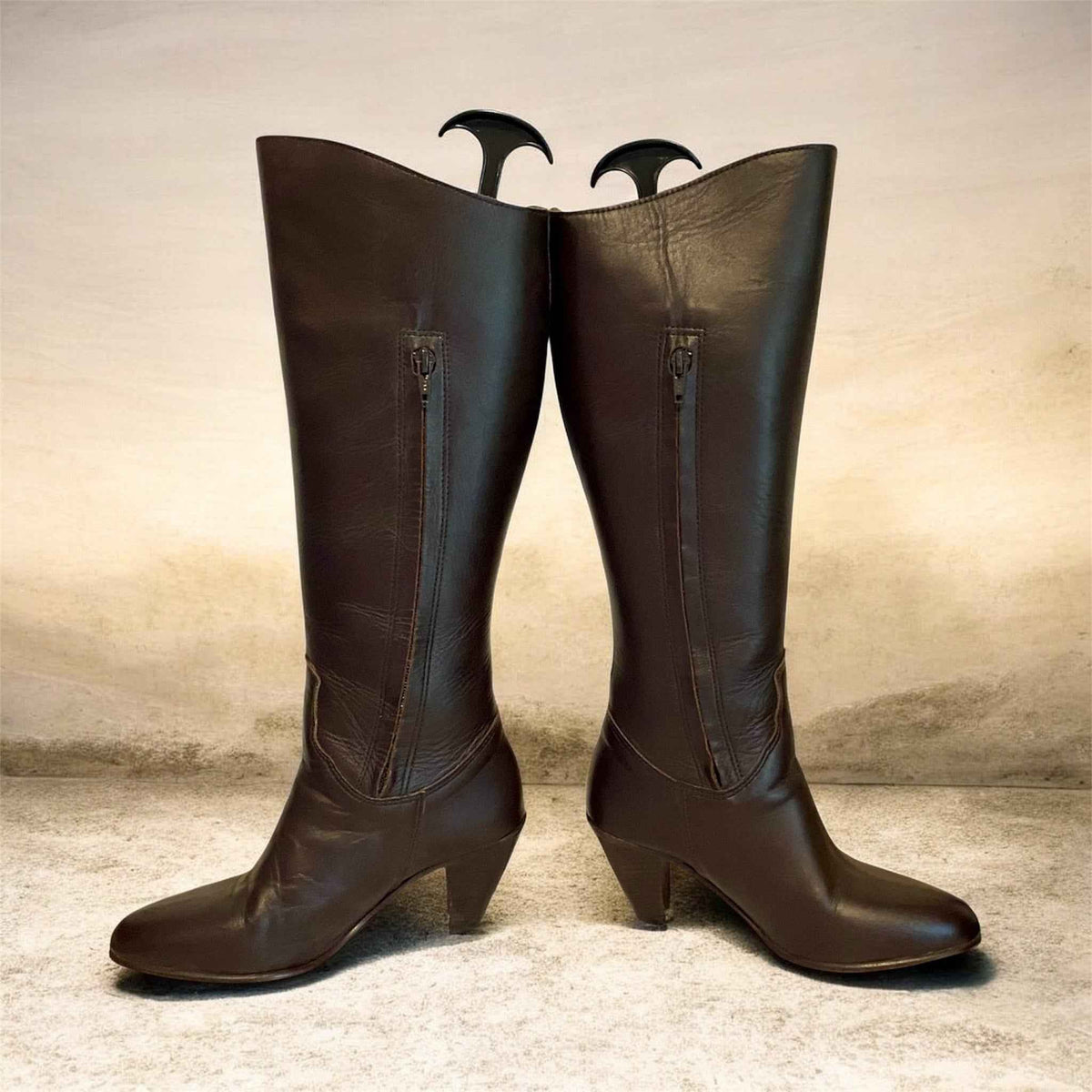 Custom RM Williams Ladies Long Boots - Unique 100% Leather Design, Size 6.25