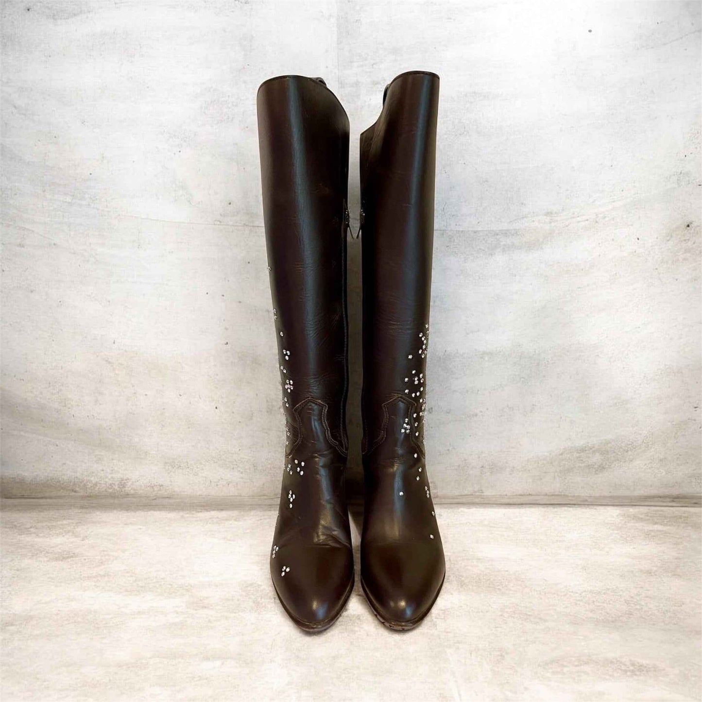 Custom RM Williams Ladies Long Boots - Unique 100% Leather Design, Size 6.25