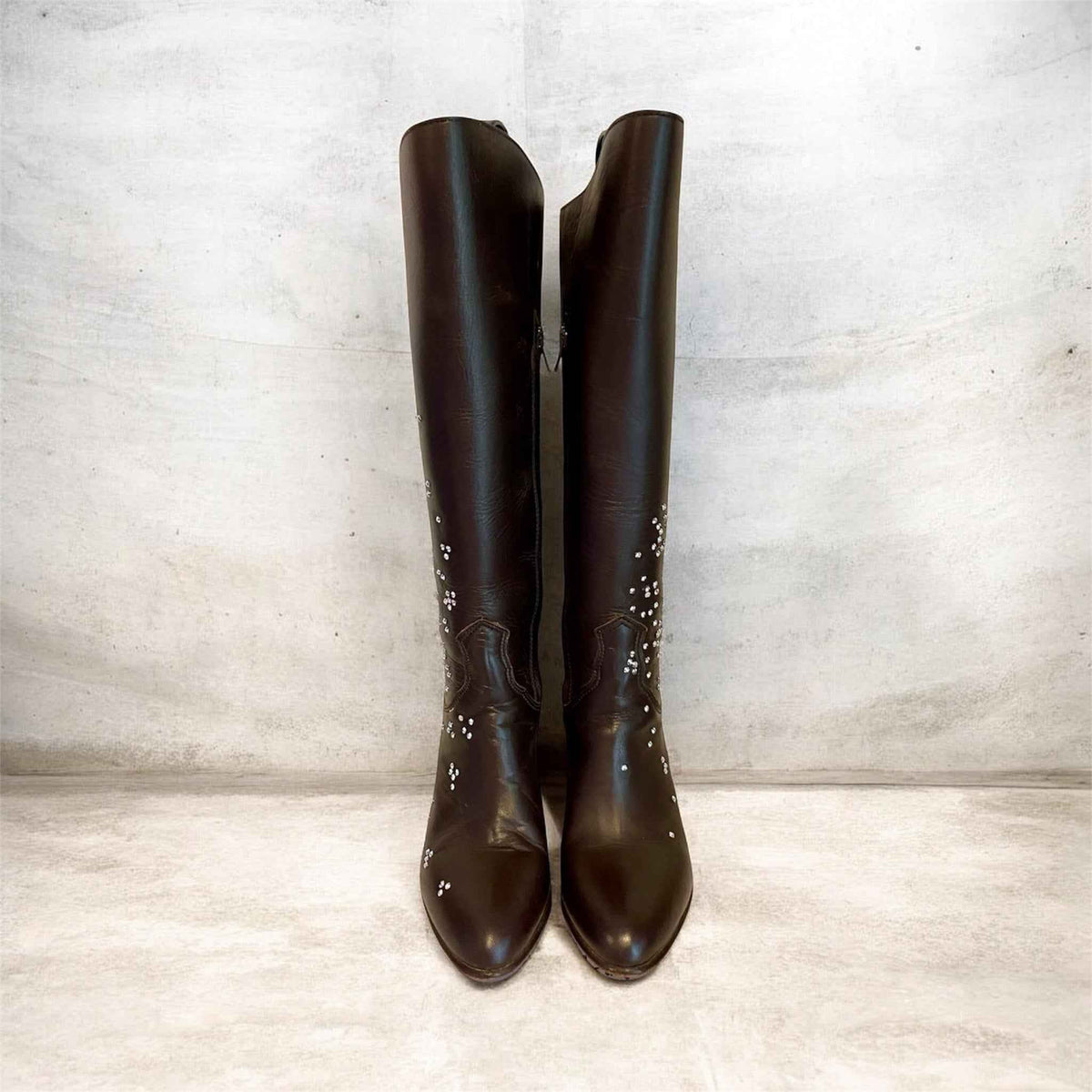 Custom RM Williams Ladies Long Boots - Unique 100% Leather Design, Size 6.25