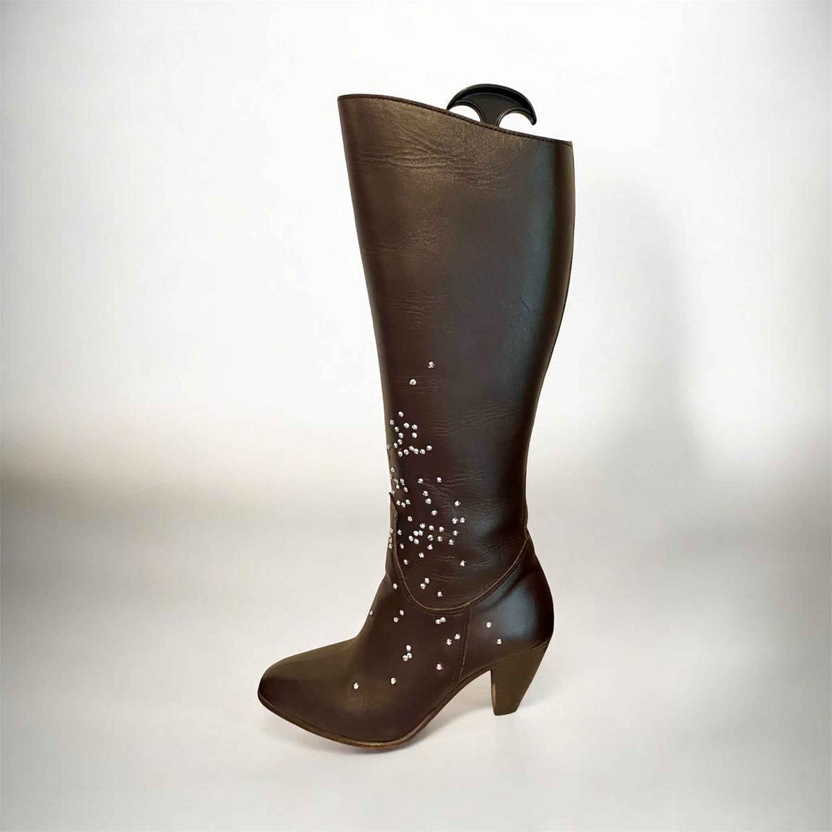 Custom RM Williams Ladies Long Boots - Unique 100% Leather Design, Size 6.25