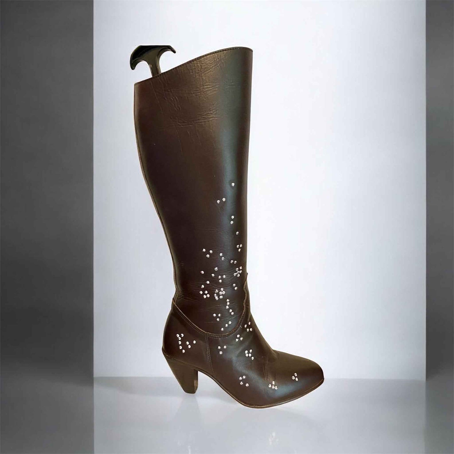 Custom RM Williams Ladies Long Boots - Unique 100% Leather Design, Size 6.25