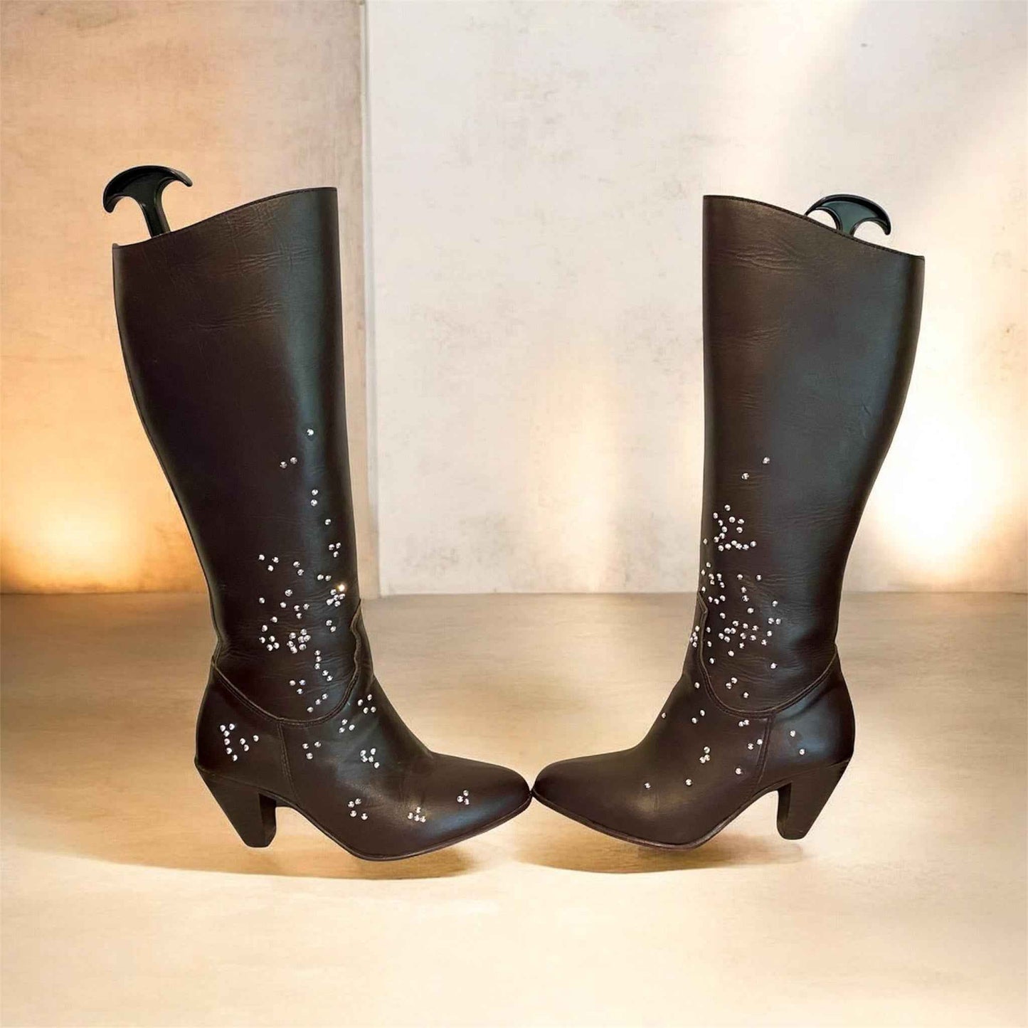 Custom RM Williams Ladies Long Boots - Unique 100% Leather Design, Size 6.25