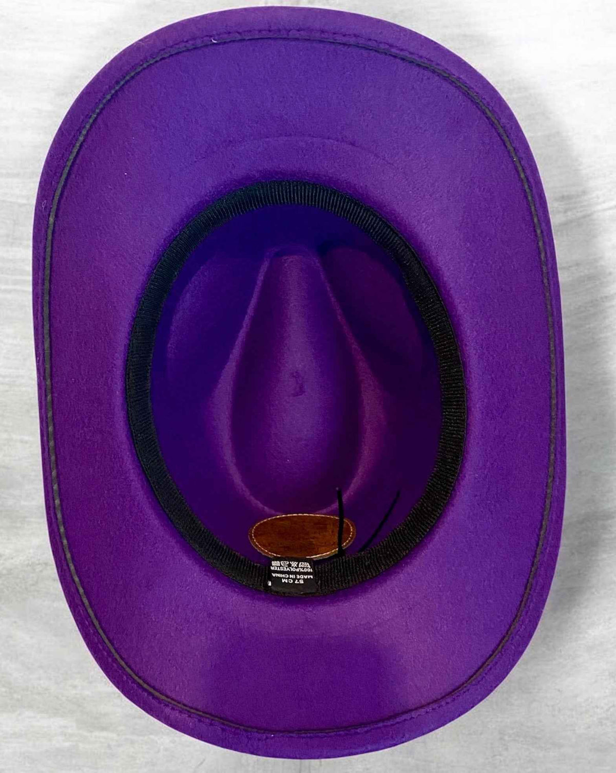 Custom Felt Cowboy Hat – Stand Out in Royal Purple with Rhinestone Elegance