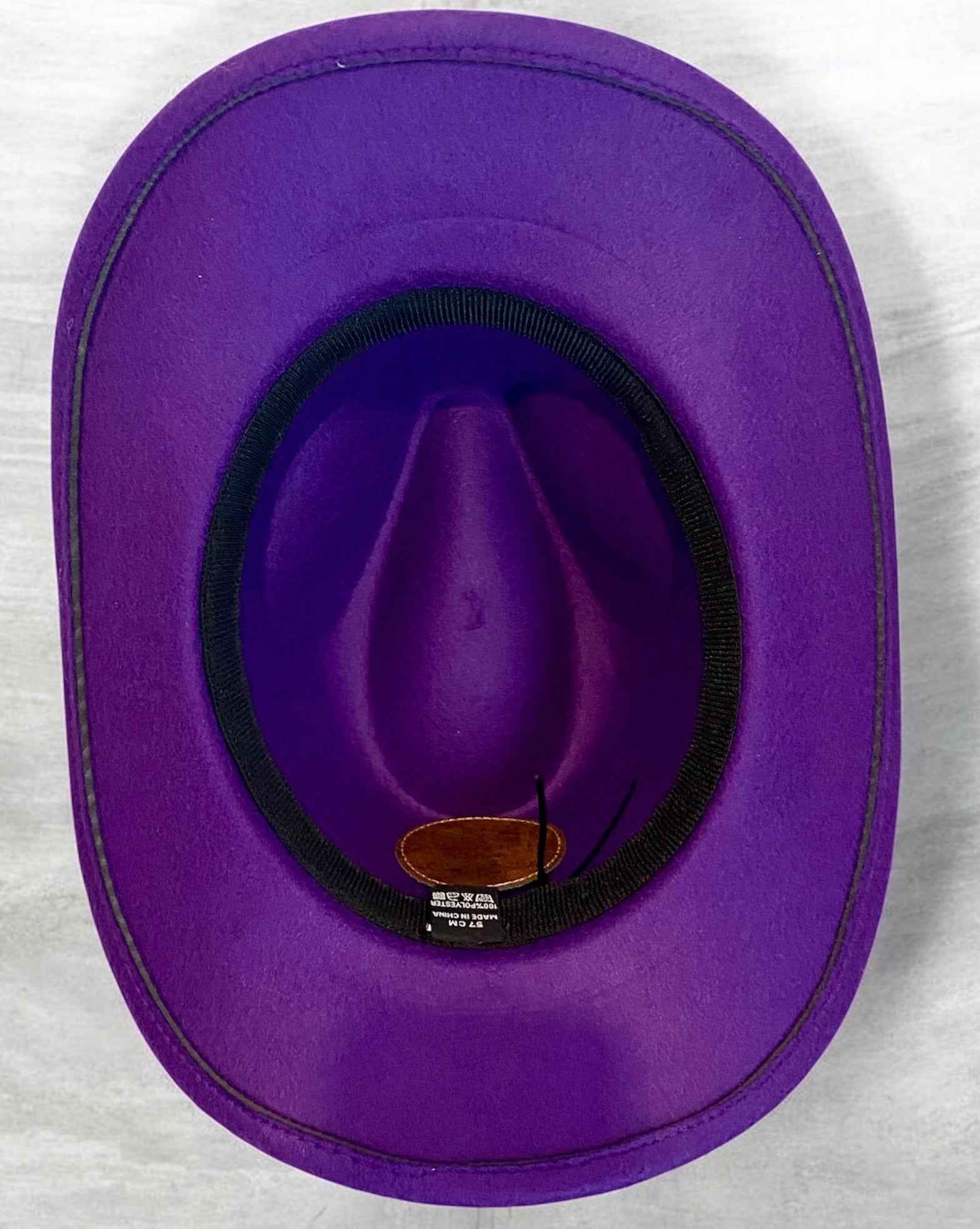 Custom Felt Cowboy Hat – Stand Out in Royal Purple with Rhinestone Elegance