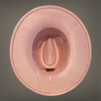Vegan Suede Custom Cowboy Hat "Pretty In Pink Flowers" Diamante