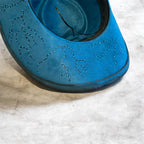 Deluxe Suedette Heart Crown Diamante Cowboy Hat, "Blue Fire Lady"