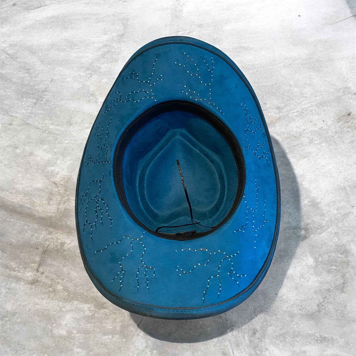 Elevate Your Style with the Deluxe Suedette Cowboy Hat: Blue Fire Lady Edition
