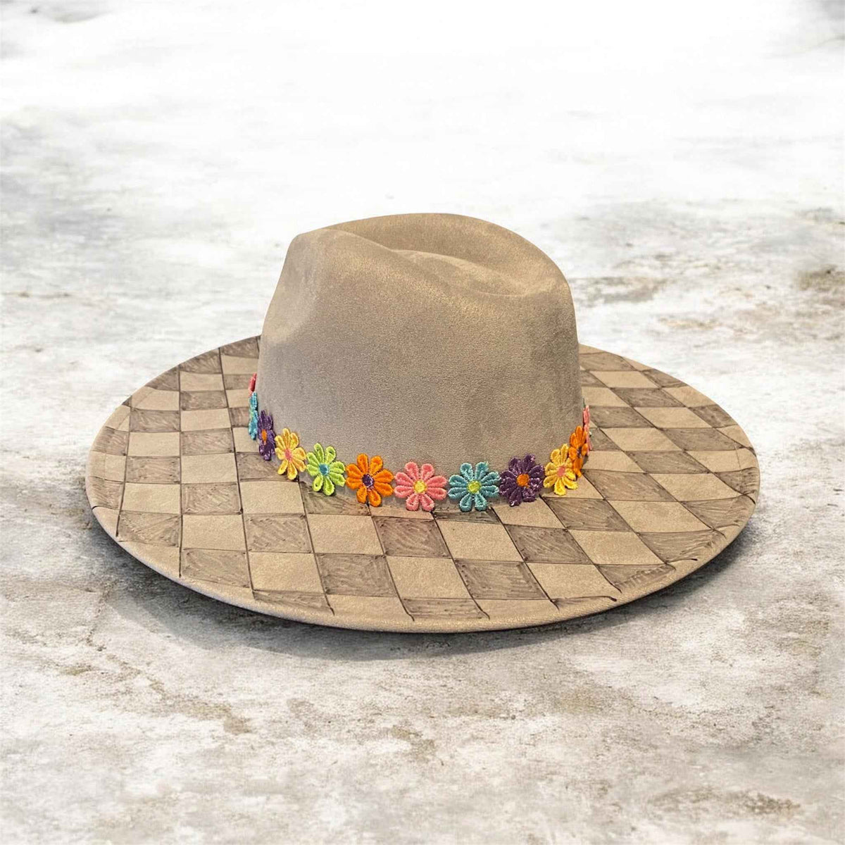 Elevate Your Style with the Deluxe Suedette Fedora Hat – Harlee-Quinn Edition