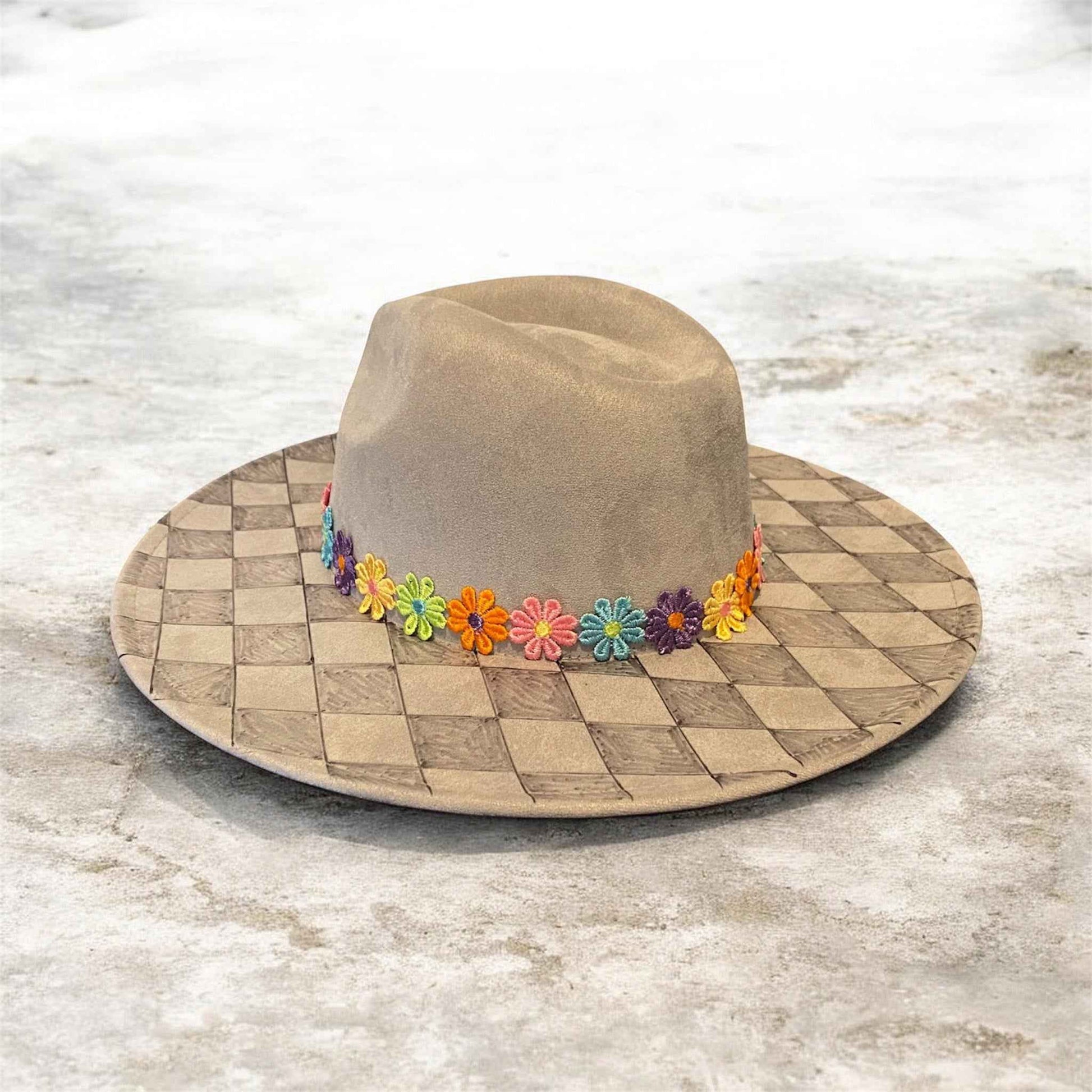 Elevate Your Style with the Deluxe Suedette Fedora Hat – Harlee-Quinn Edition