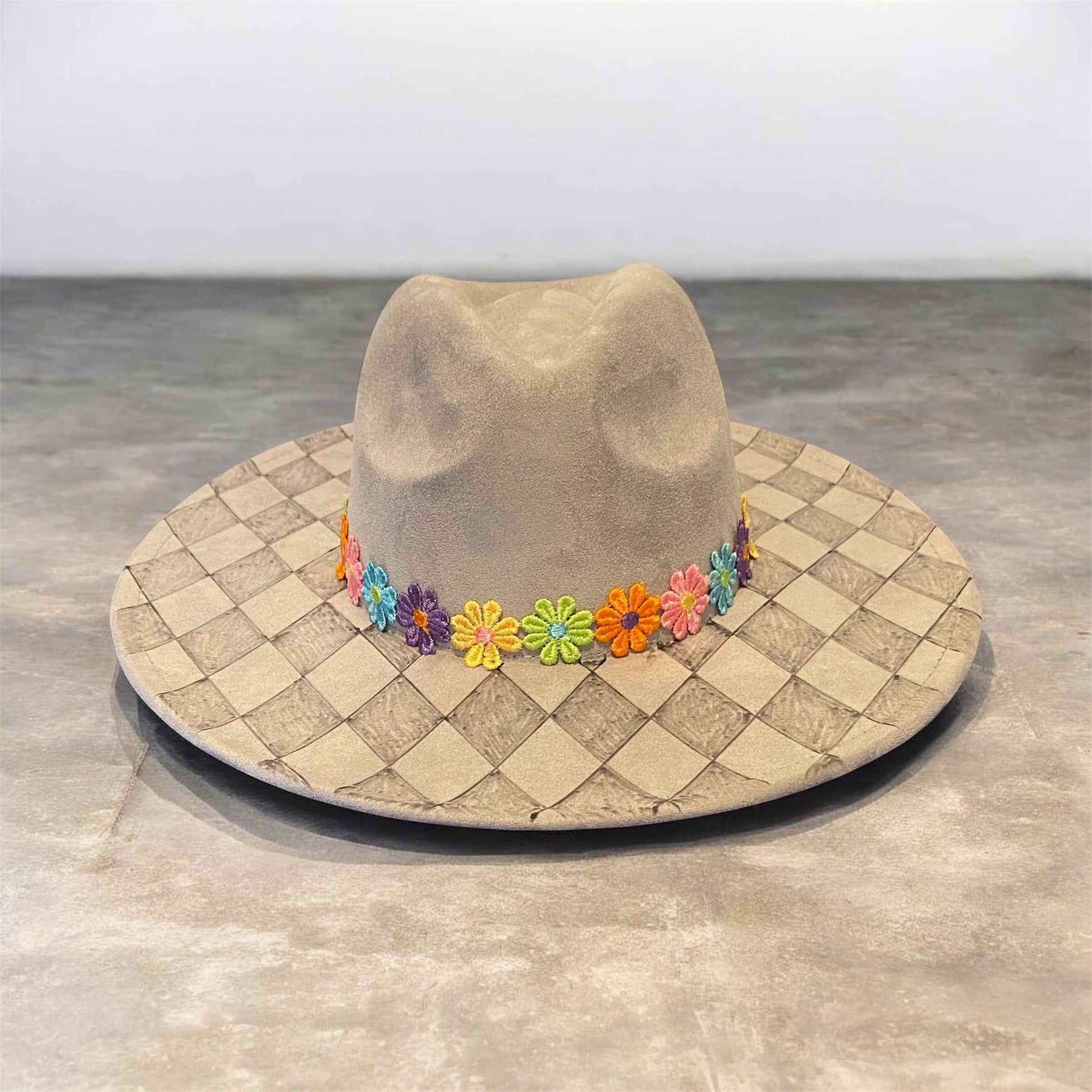 Elevate Your Style with the Deluxe Suedette Fedora Hat – Harlee-Quinn Edition