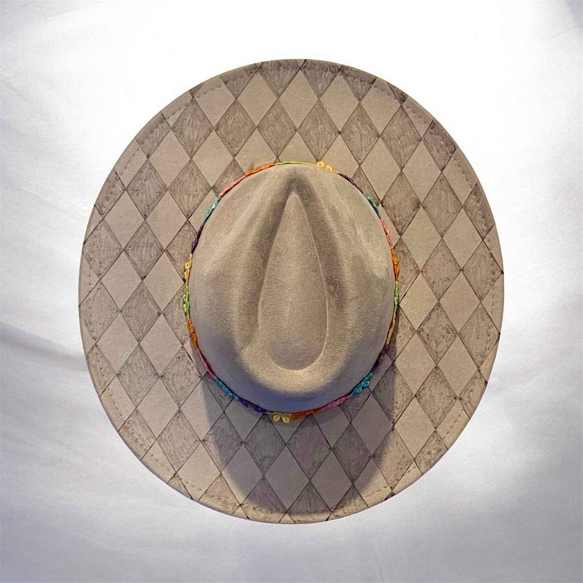 Elevate Your Style with the Deluxe Suedette Fedora Hat – Harlee-Quinn Edition
