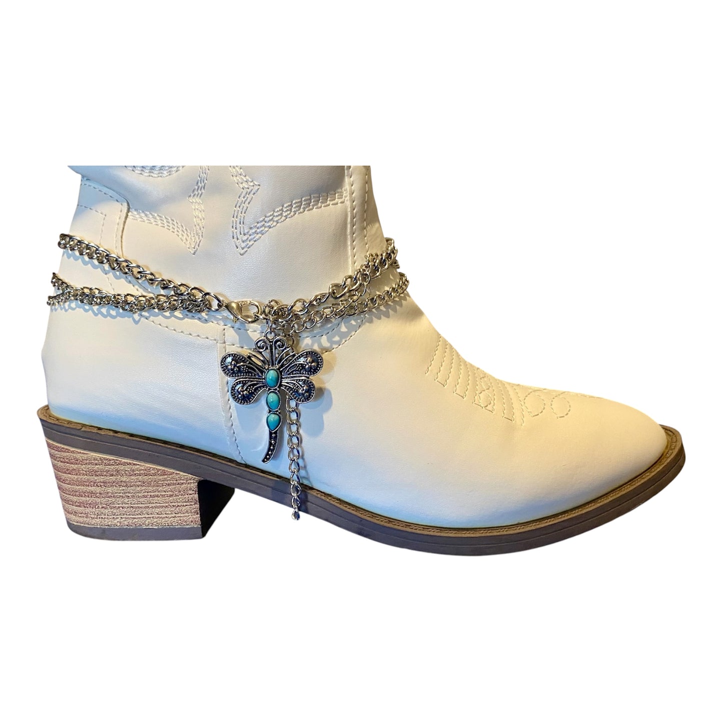 Festival Bundle 3: Blue Hibiscus Custom Cowboy hat, bolo tie and boot chain