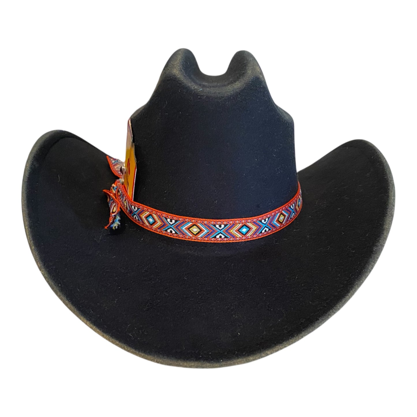 Custom Felt Cowboy Hat - Black with Bundy Rum Flair