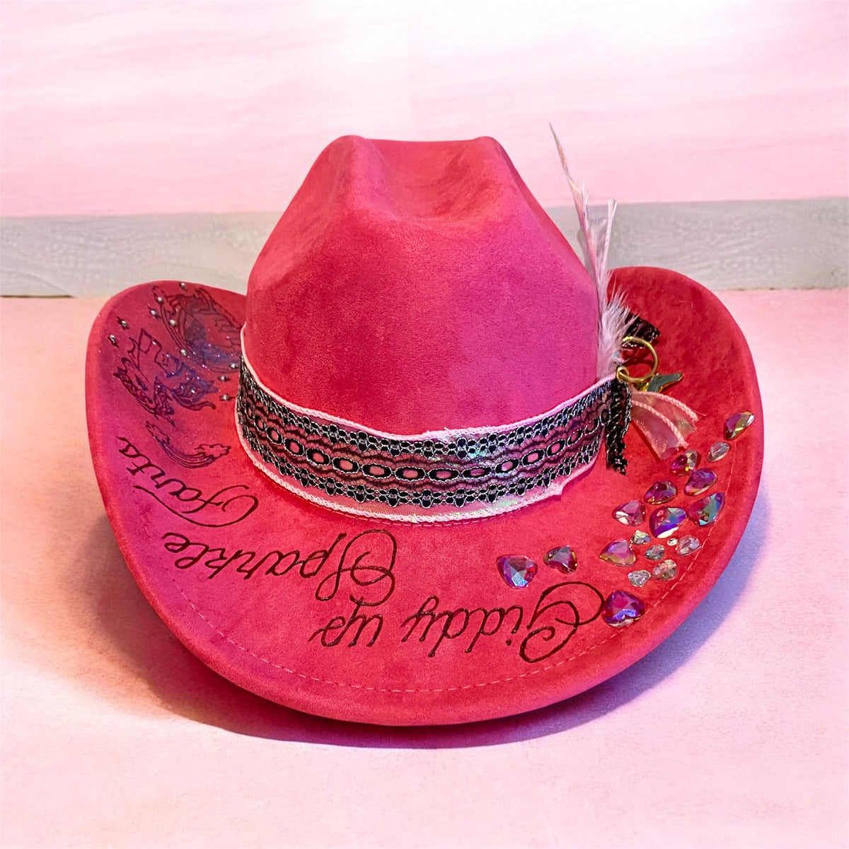 Giddy Up Sparkle Farts Hot Pink Suedette Cowboy Hat – Stand Out with Style