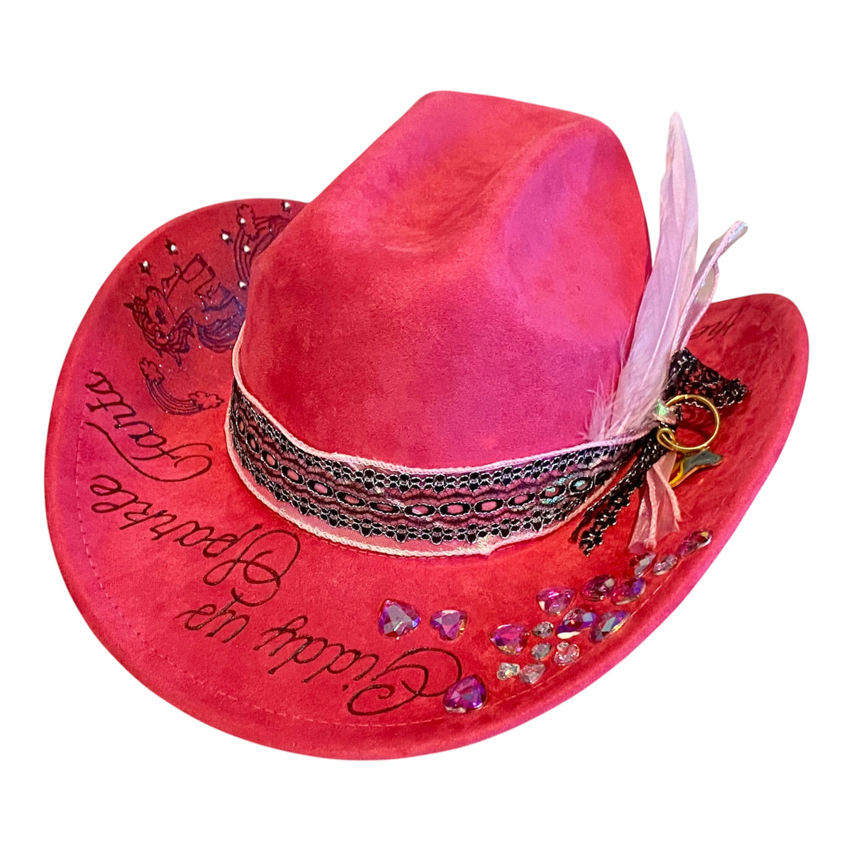 Giddy Up Sparkle Farts Hot Pink Suedette Cowboy Hat – Stand Out with Style