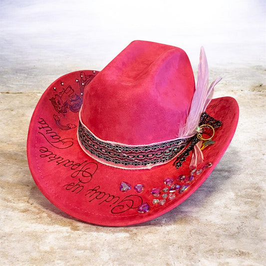 Giddy Up Sparkle Farts Hot Pink Suedette Cowboy Hat – Stand Out with Style