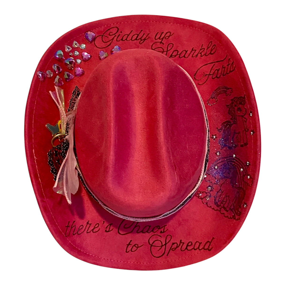 Giddy Up Sparkle Farts Hot Pink Suedette Cowboy Hat – Stand Out with Style