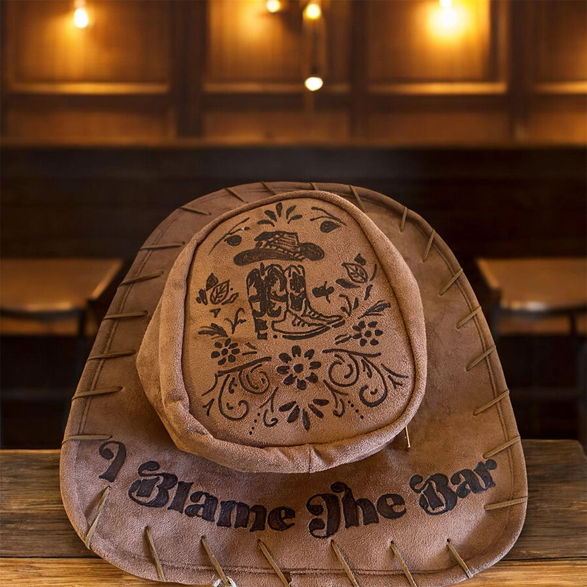 Stylish Custom Faux Suede Cowboy Hat Backpack for All Ages!