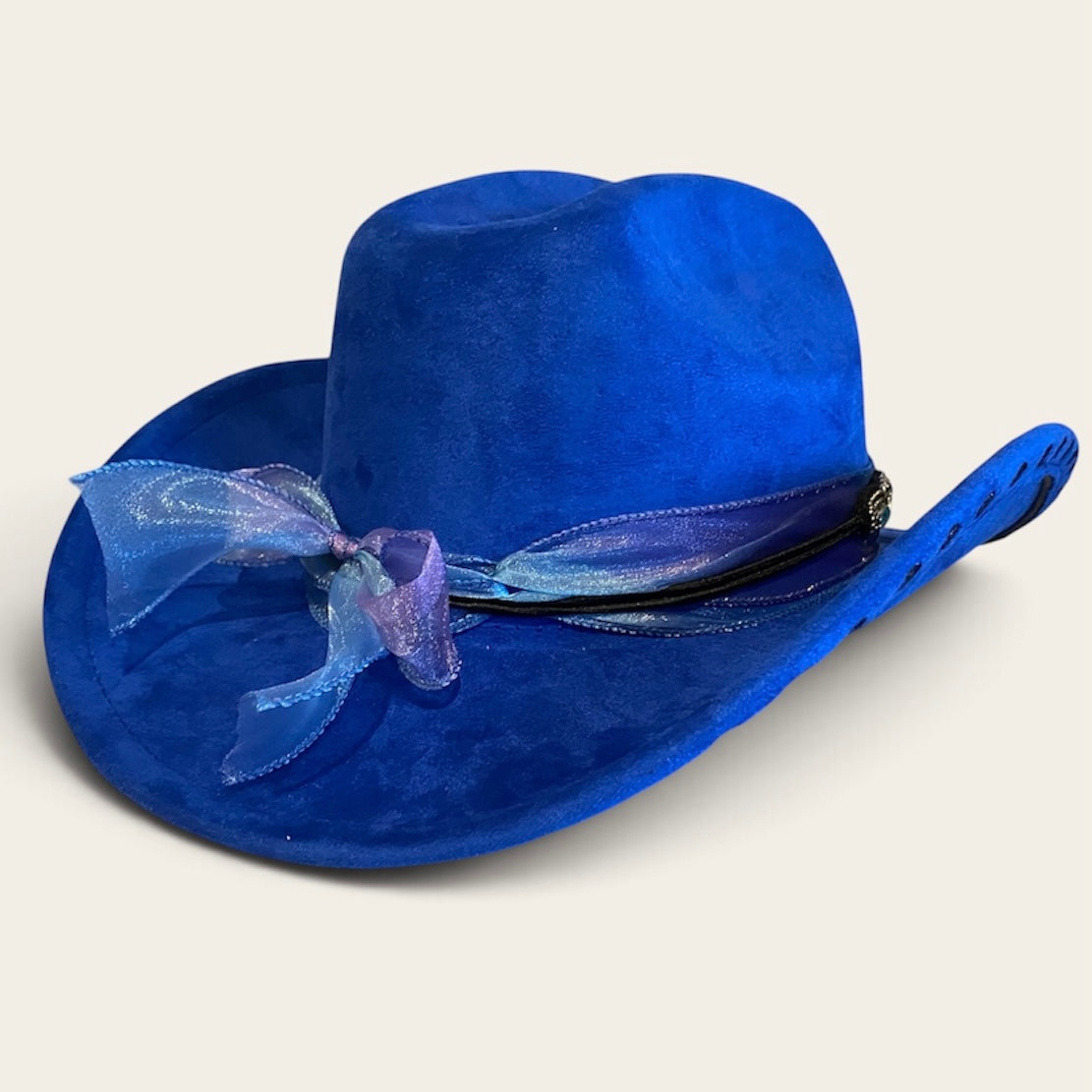 Blue Suedette Custom Cowboy Hat – Paint the Town Blue