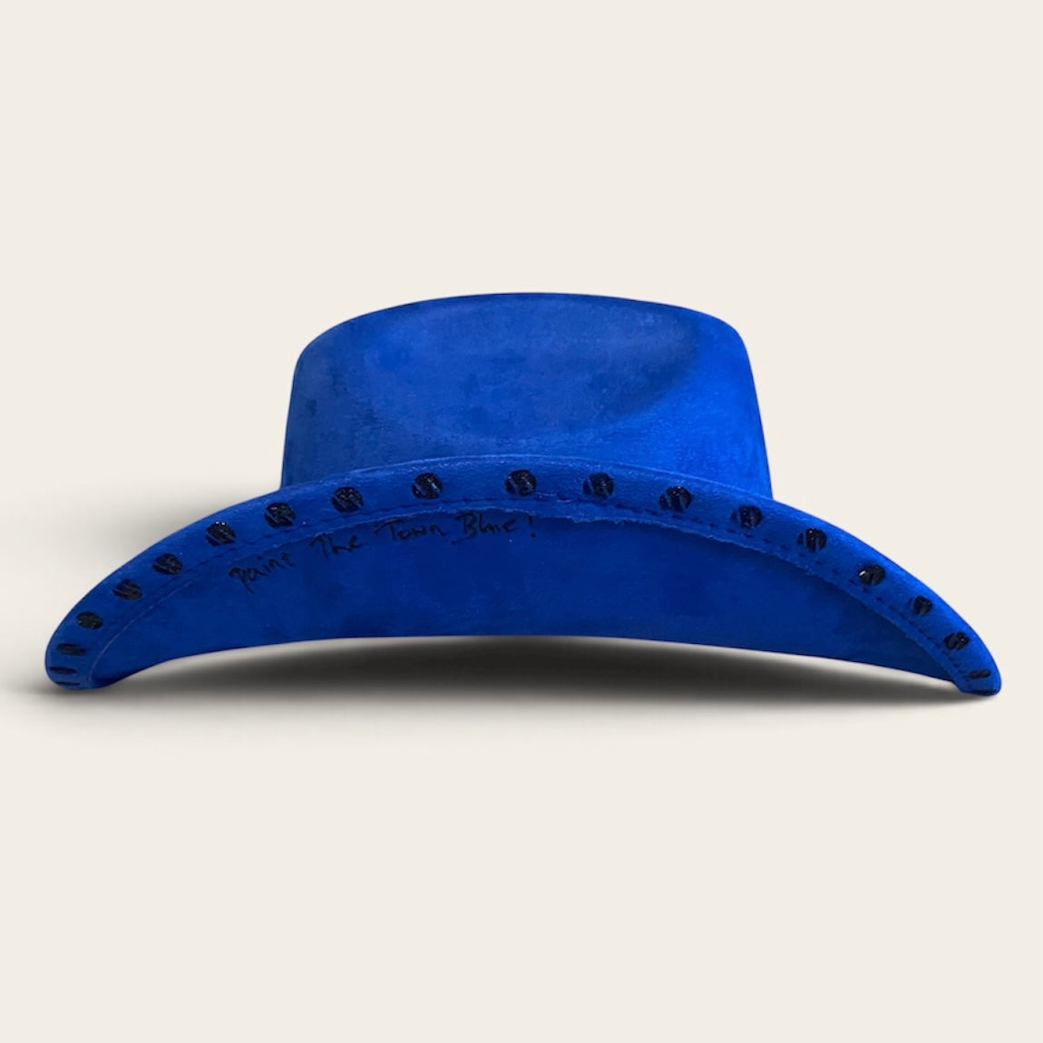 Blue Suedette Custom Cowboy Hat – Paint the Town Blue