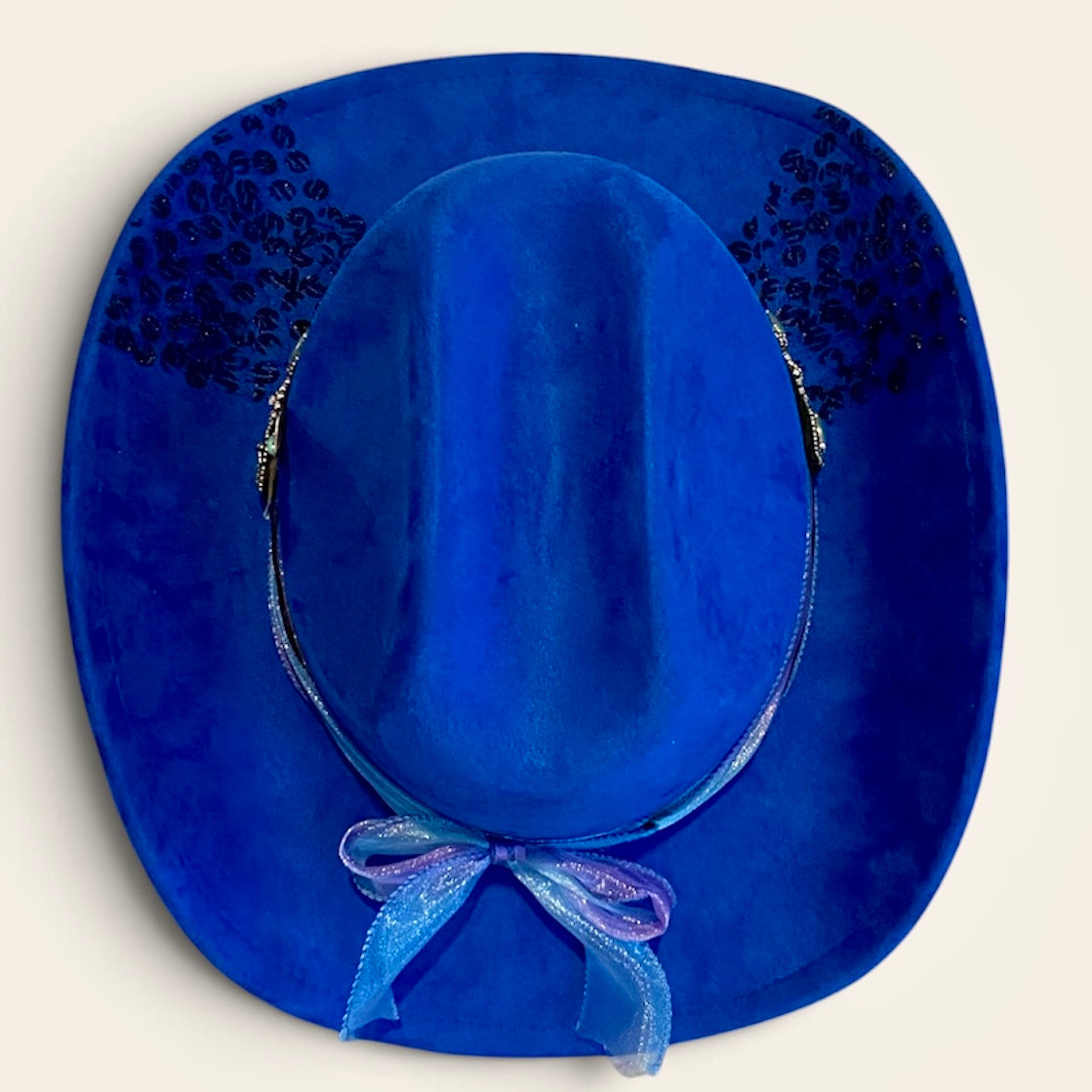 Blue Suedette Custom Cowboy Hat – Paint the Town Blue
