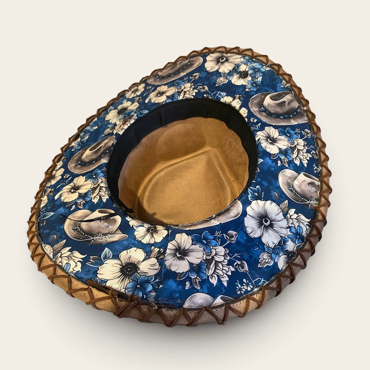 Ain't My First Rodeo Custom Cowboy Hat - Handburned Vegan Suede Masterpiece Custom