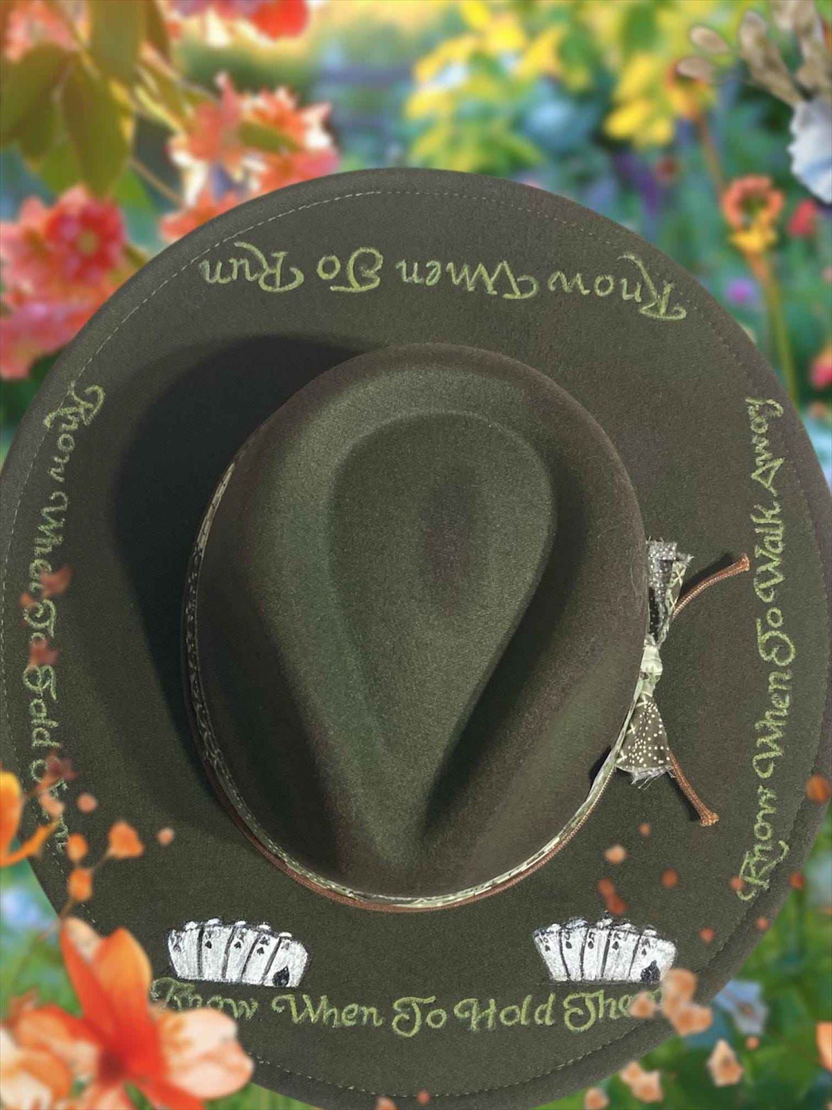 Elevate Your Style with Our Hand Burned Rancher Hat - The Gambler Edition