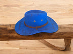 Hand-Burned and Painted Vegan Suede Cowboy Hat Max Jackson inspired Aussie Country