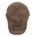 Hand Burned Baseball Fashion Cap 100% Polyester Faux Suede, Greyfriars Bobby Dog theme