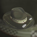 Hand Burned Vegan Suede Vintaged Cowboy Hat The Gambler